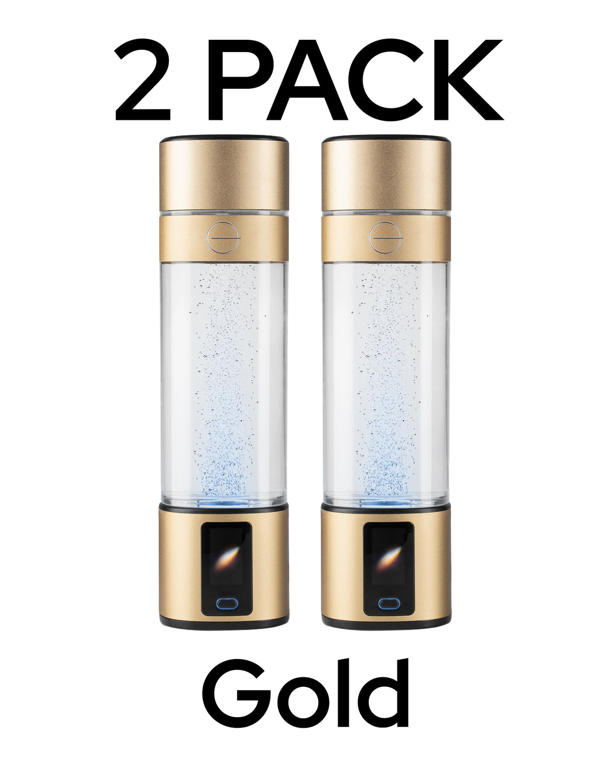2 PACK CELLPOWER HYDROGEN WATER BOTTLE DESERT GOLD