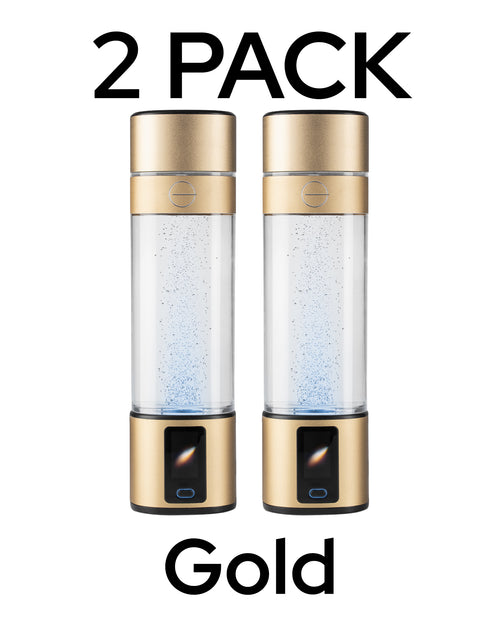 2 PACK CELLPOWER HYDROGEN WATER BOTTLE DESERT GOLD