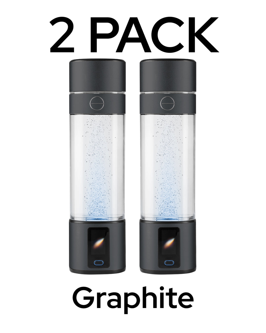 2 PACK CELLPOWER HYDROGEN WATER BOTTLE GRAPHITE SAND