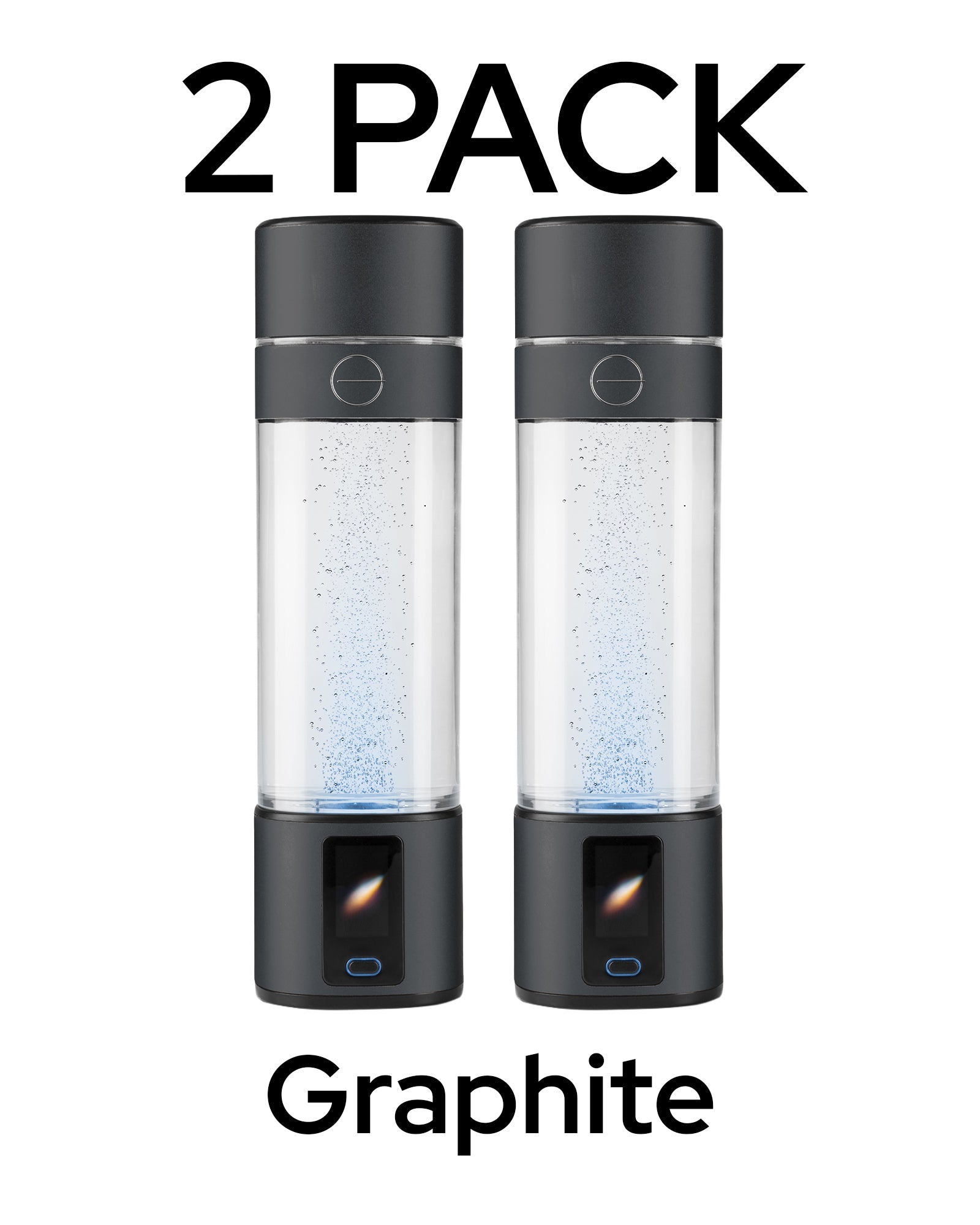 2 PACK CELLPOWER HYDROGEN WATER BOTTLE GRAPHITE SAND